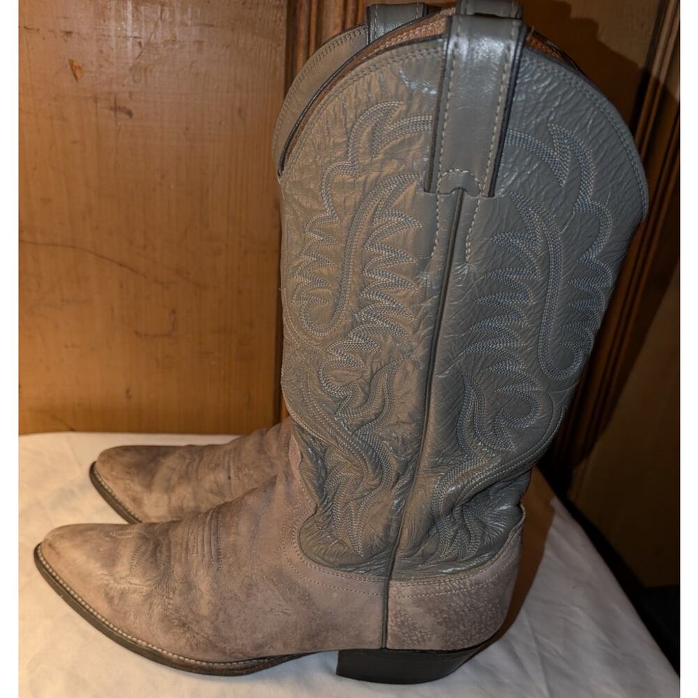 Justin Cowboy Western Boots Leather Size 9.5 D